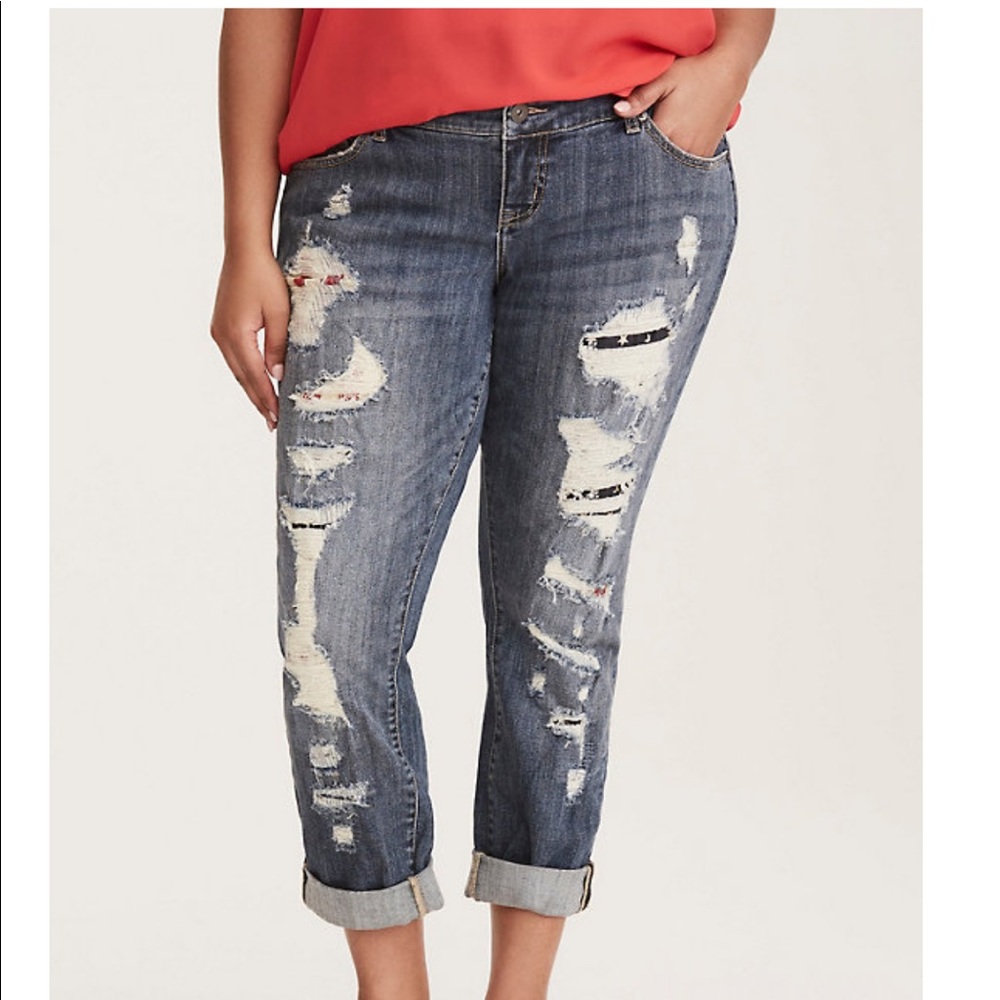 Torrid premium ripped jeans size 14